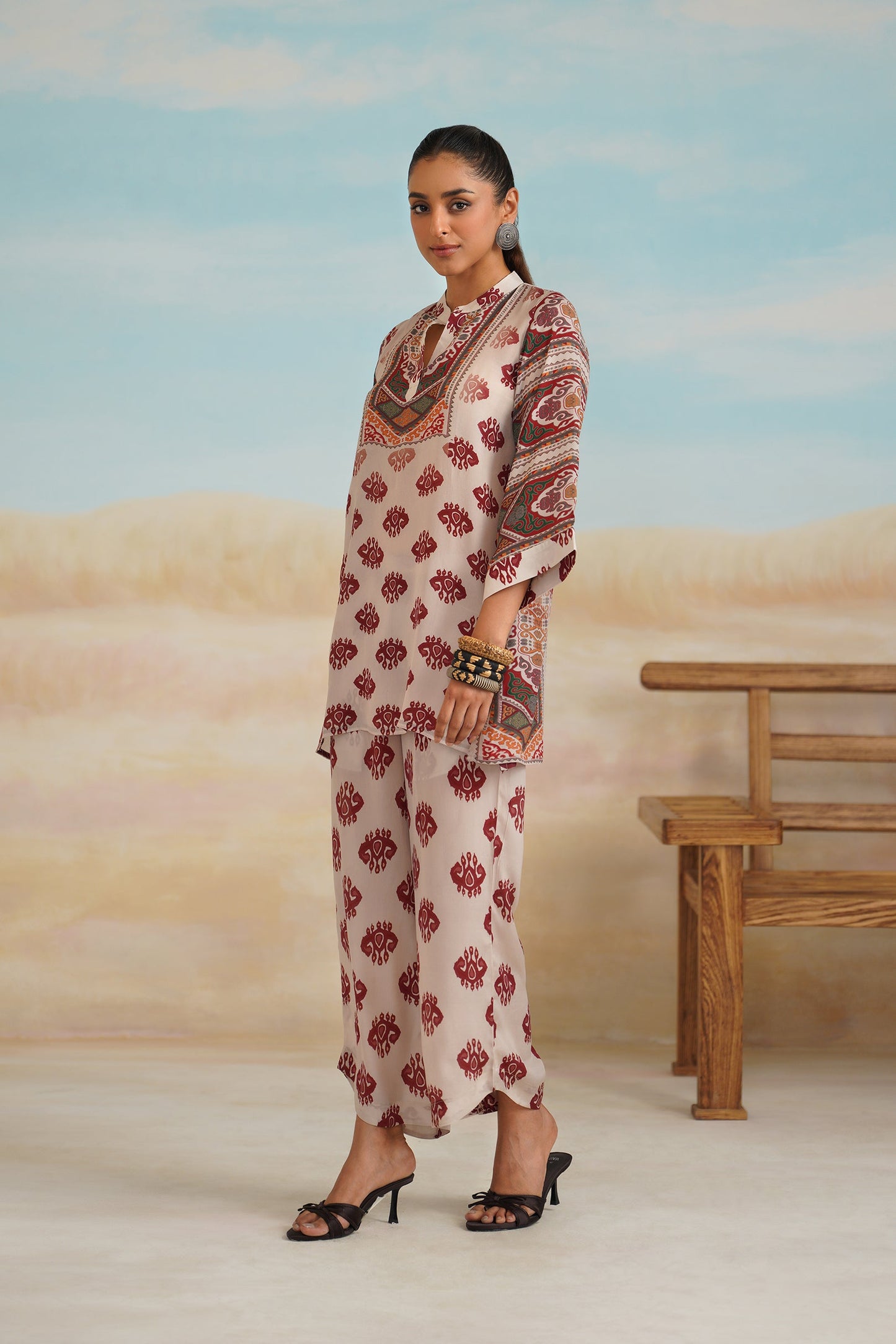 Arsha Printed Crepe Matching Set - Neetika Chopra