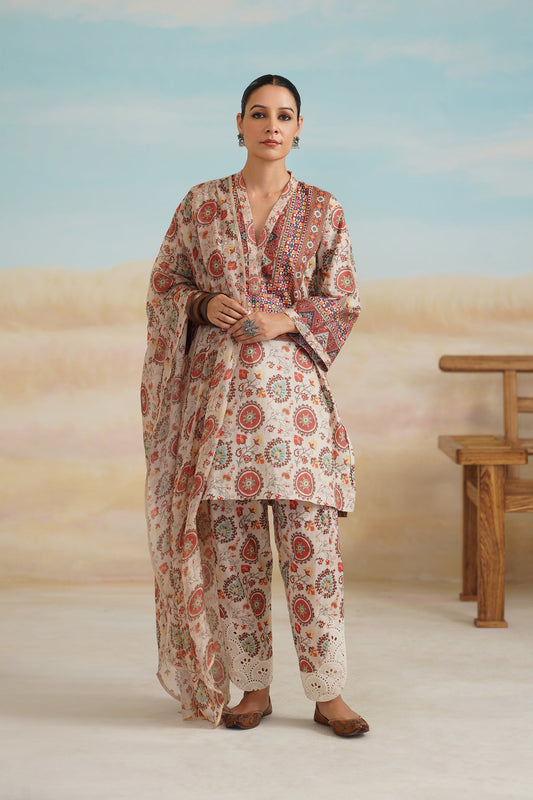 Akshra Cotton Printed Suit Set - Neetika Chopra