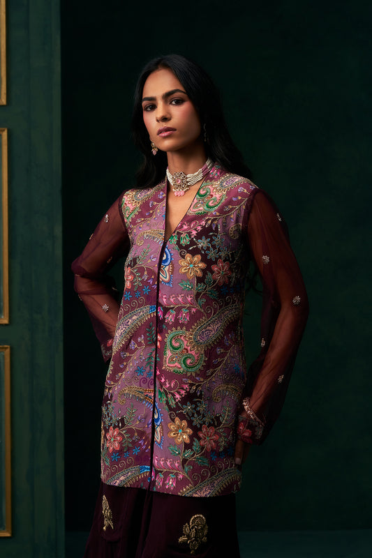 Vareesha Crepe Embroidered Matching Set