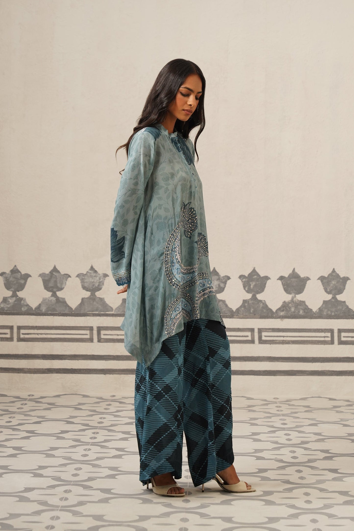Odessa Crepe Printed Embroidered Matching Set