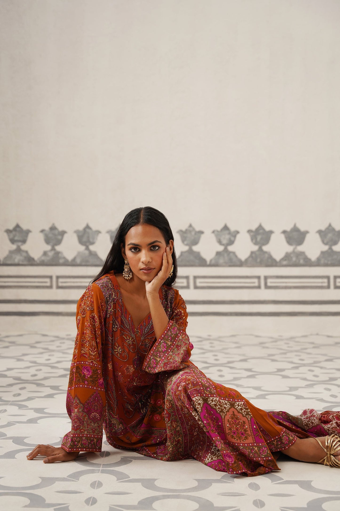 Miraaya Crepe Printed Embroidered Suit Set