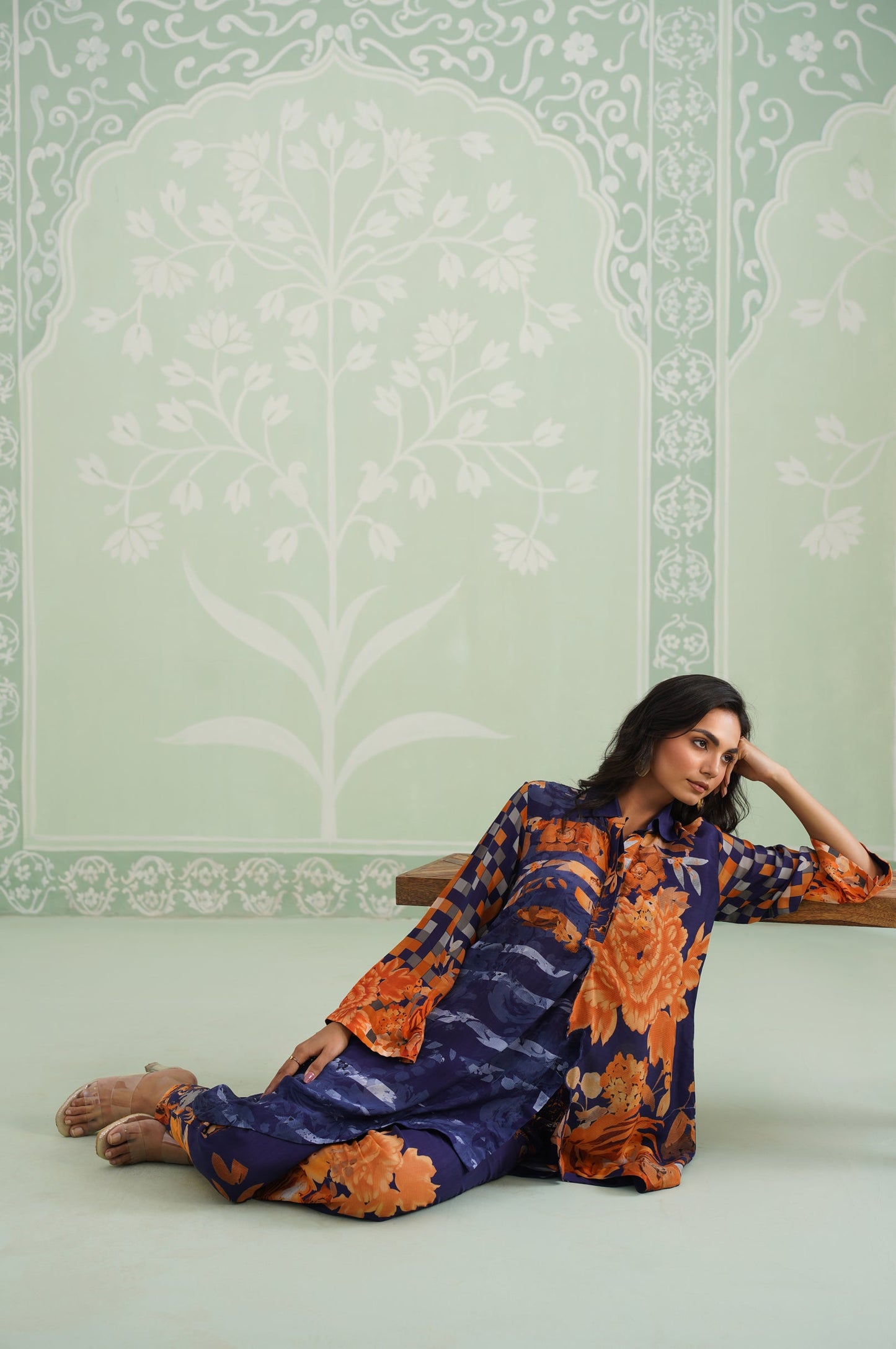 Khusboo Printed Crepe Matching Set - Neetika Chopra