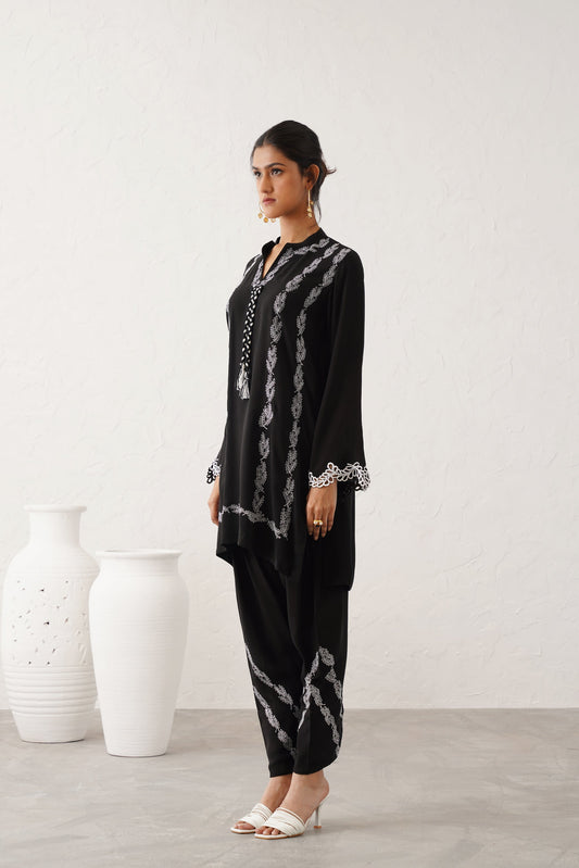 Husna Crepe Matching Set - Neetika Chopra