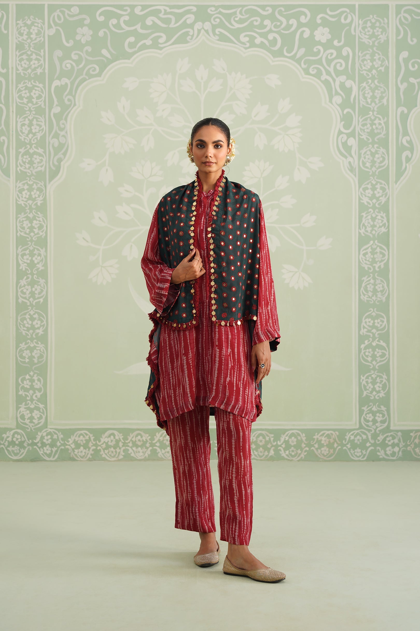 Riana Embroidered Crepe Matching Set - Neetika Chopra
