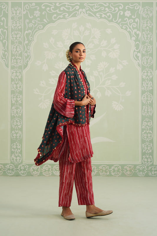 Riana Embroidered Crepe Matching Set - Neetika Chopra