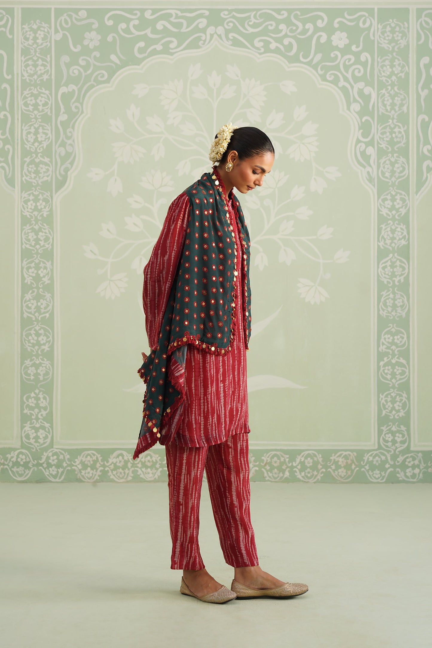 Riana Embroidered Crepe Matching Set - Neetika Chopra