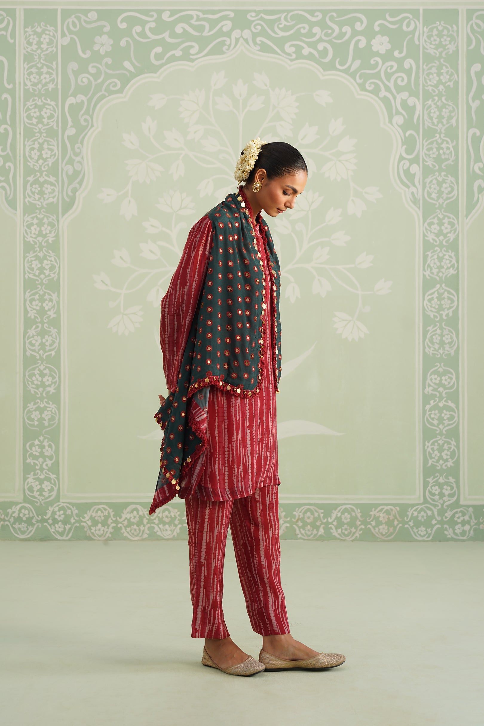 Riana Embroidered Crepe Matching Set - Neetika Chopra