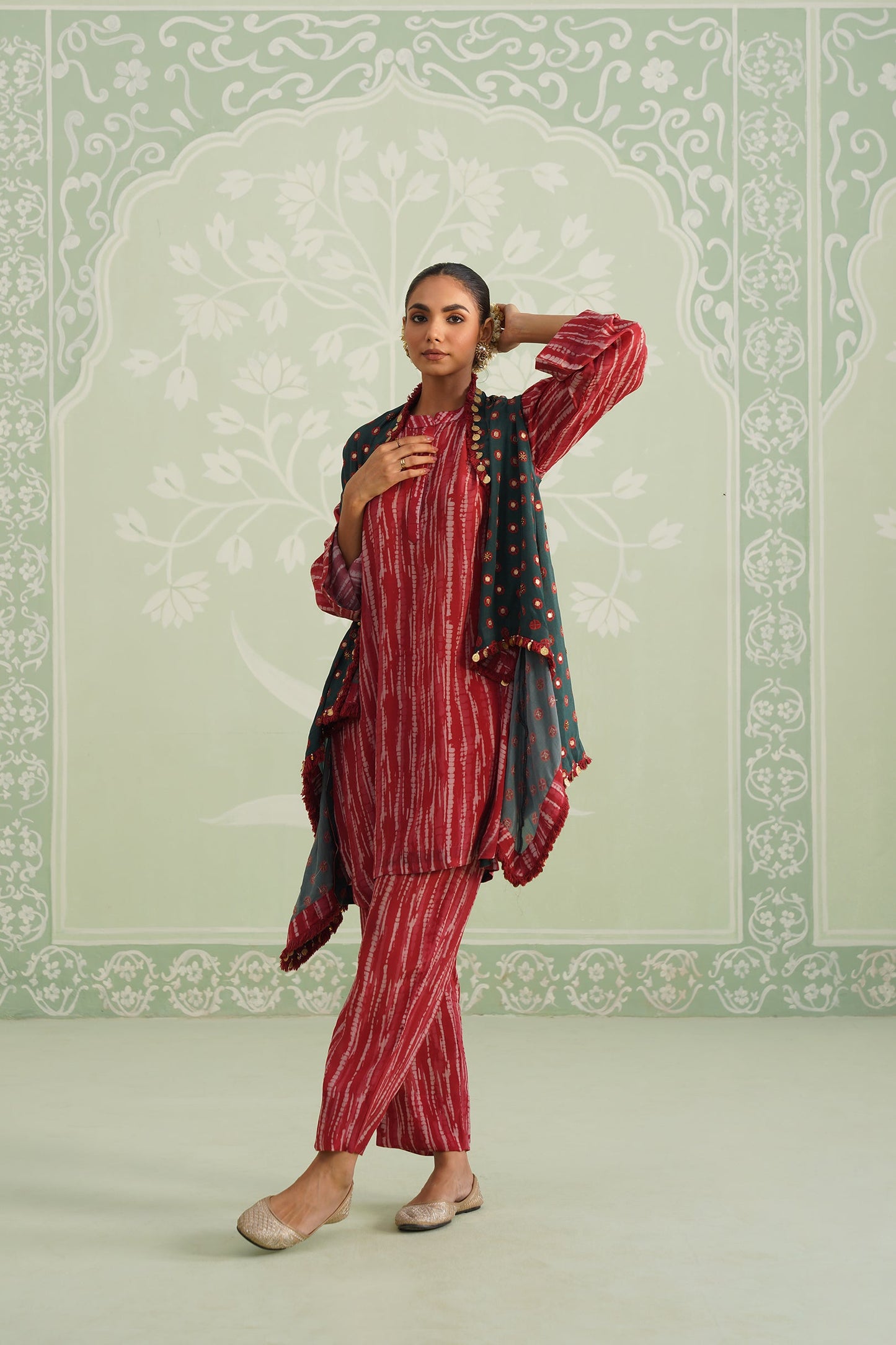 Riana Embroidered Crepe Matching Set - Neetika Chopra