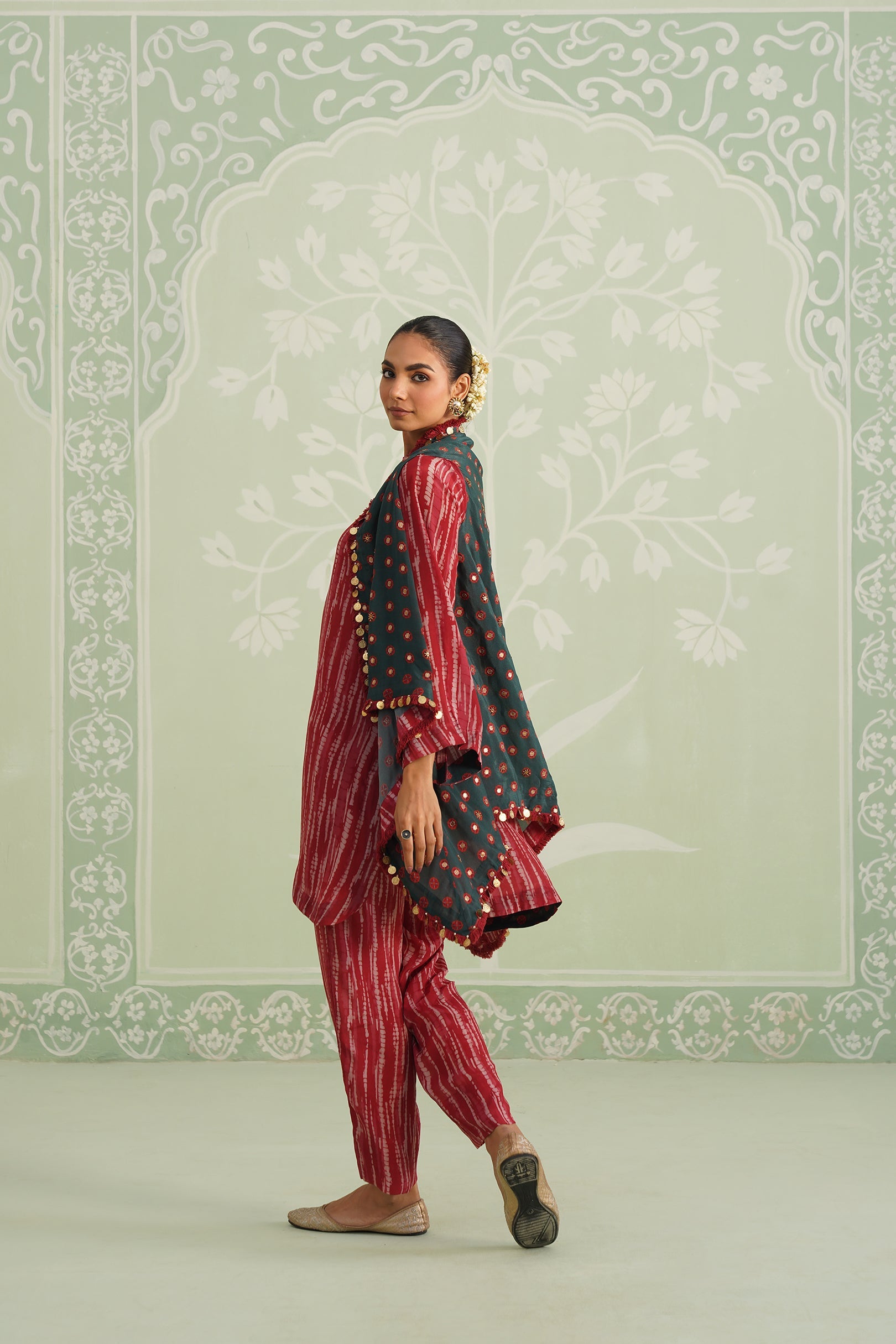Riana Embroidered Crepe Matching Set - Neetika Chopra
