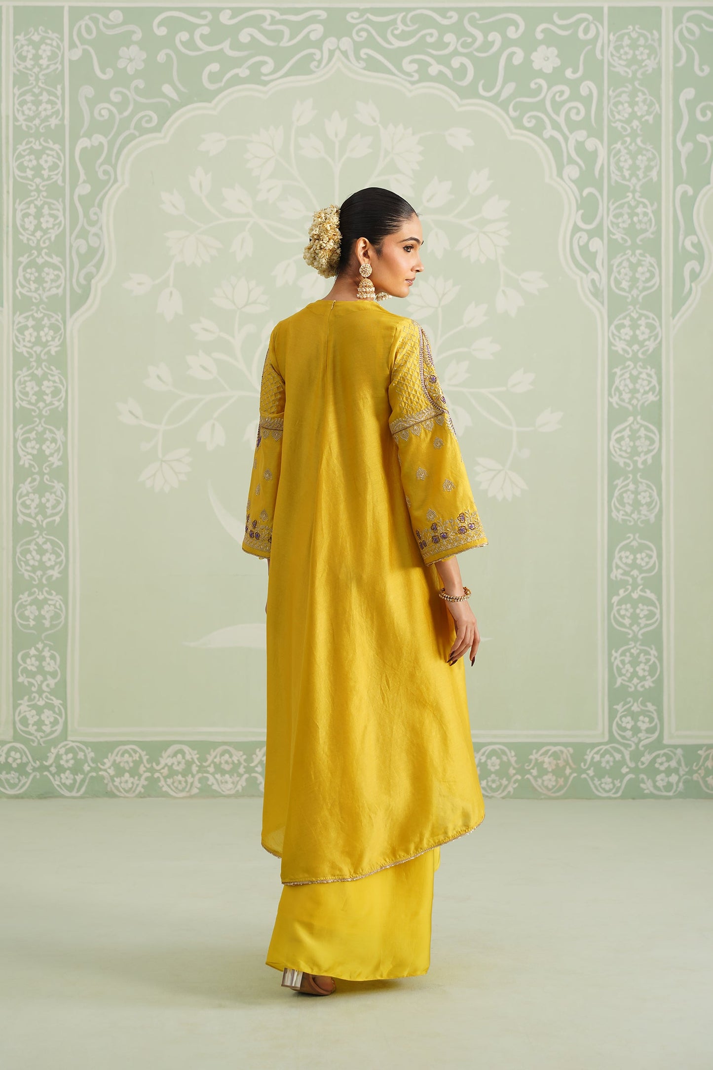 Tamana Chanderi Satin Embroidered Matching Set - Neetika Chopra