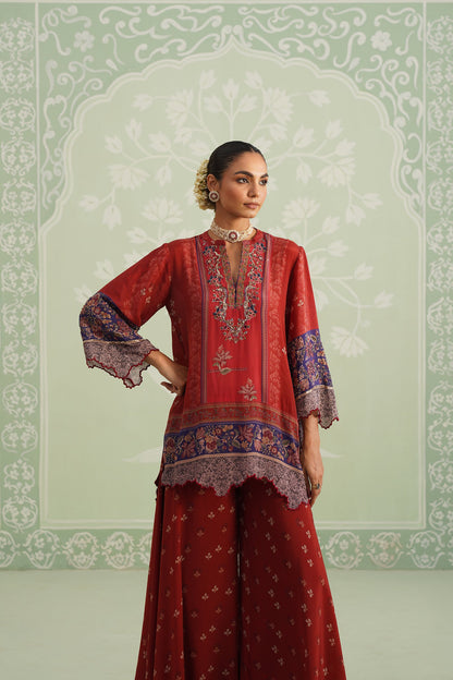 Zohal Crepe Embroidered Sharara Set - Neetika Chopra