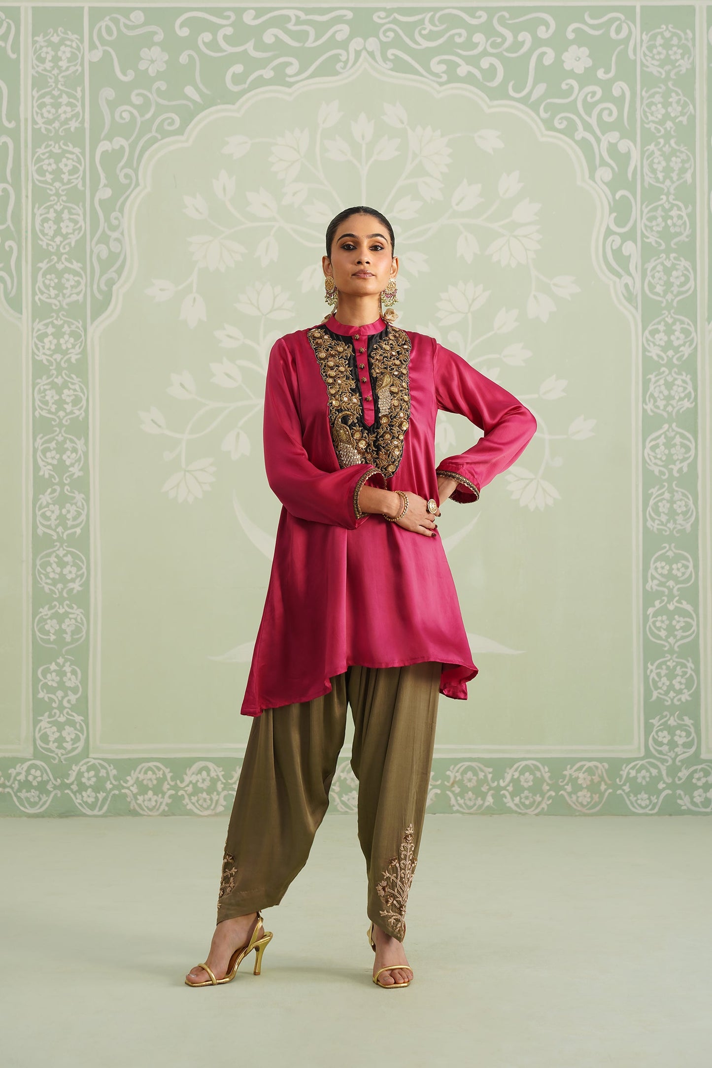 Mysha Hand Embroidered Matching Set - Neetika Chopra