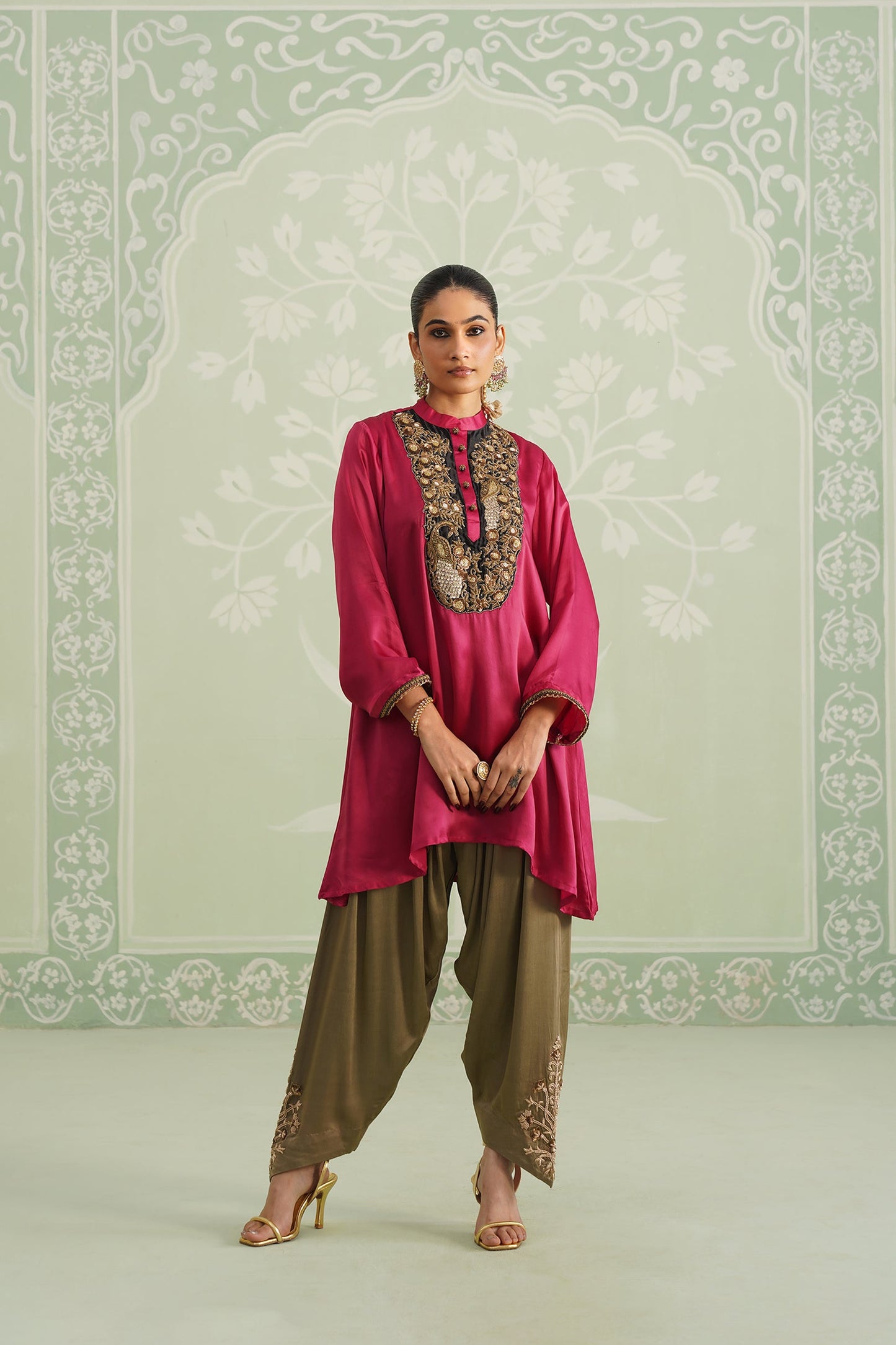 Mysha Hand Embroidered Matching Set - Neetika Chopra