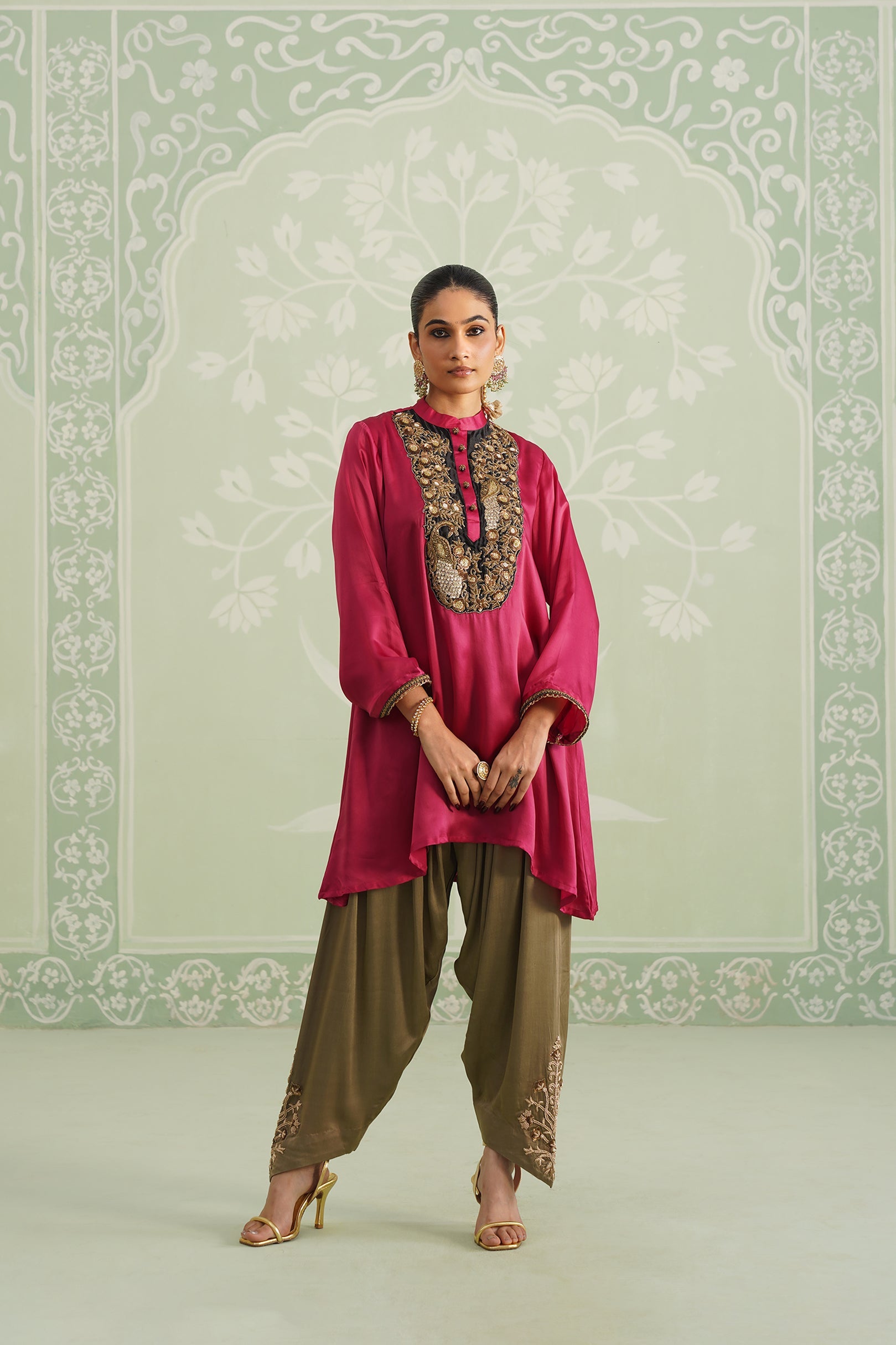 Mysha Hand Embroidered Matching Set - Neetika Chopra