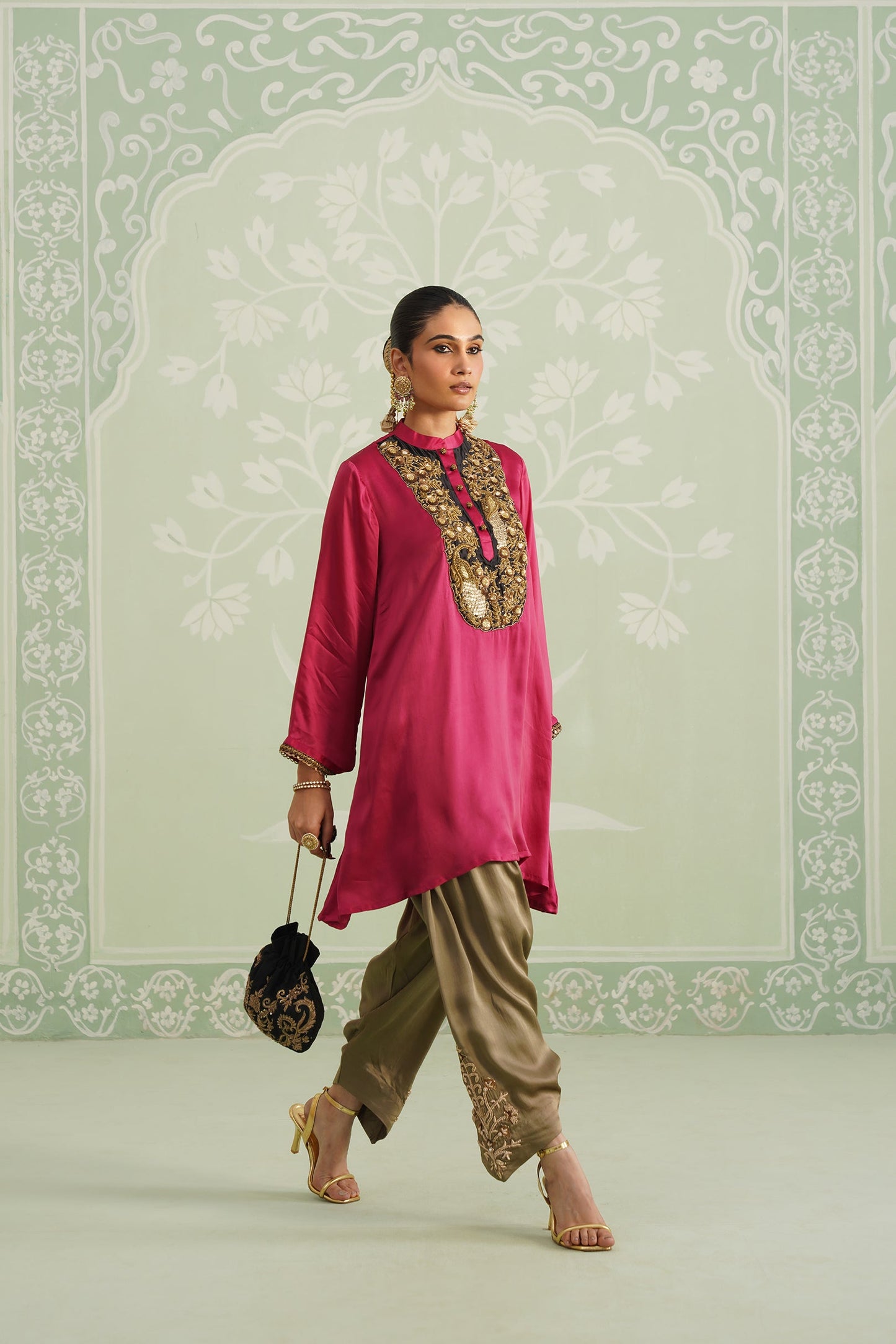 Mysha Hand Embroidered Matching Set - Neetika Chopra