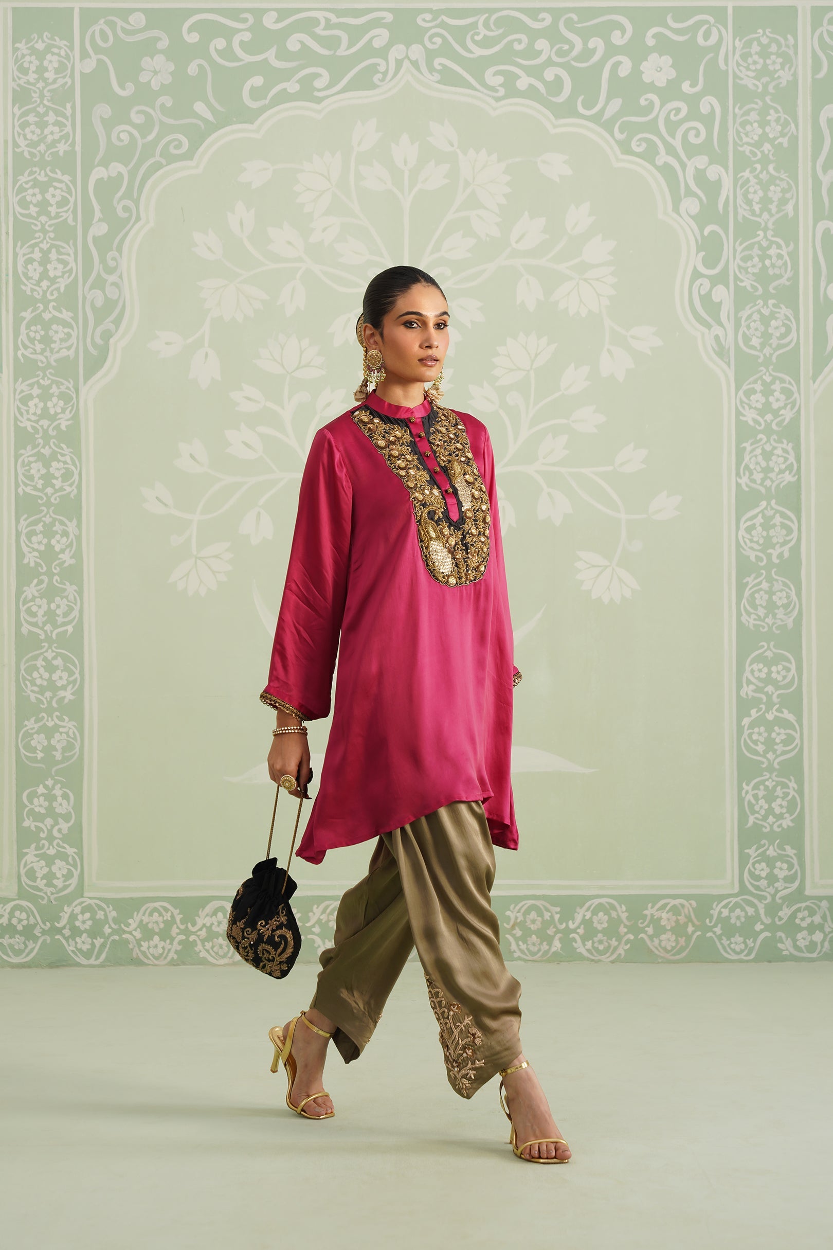 Mysha Hand Embroidered Matching Set - Neetika Chopra