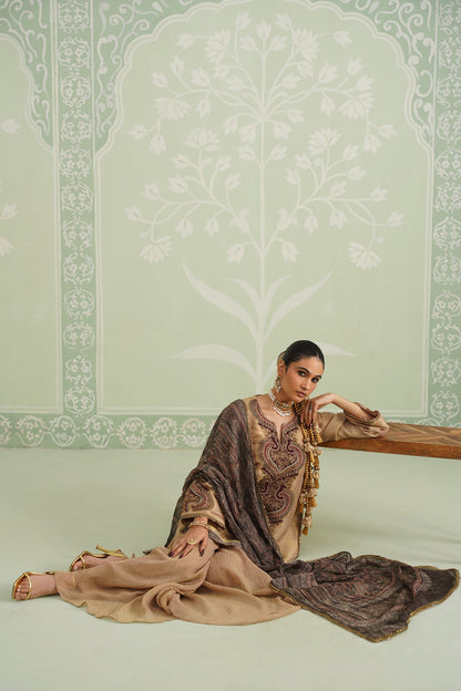 Lamhe Satin Shimmer Embroidered Matching Set - Neetika Chopra