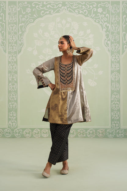 Anam Tissue Satin Embroidered Matching Set - Neetika Chopra