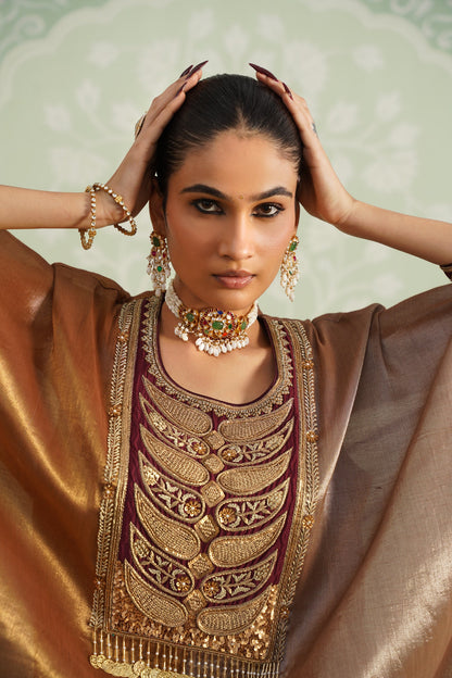 Gunjan Cotton Tissue Embroidered Matching Set - Neetika Chopra