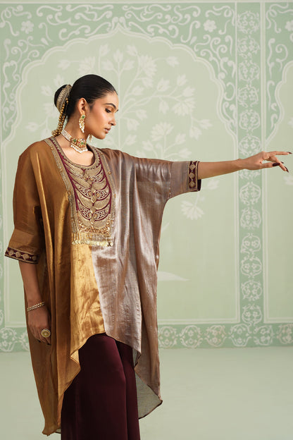 Gunjan Cotton Tissue Embroidered Matching Set - Neetika Chopra