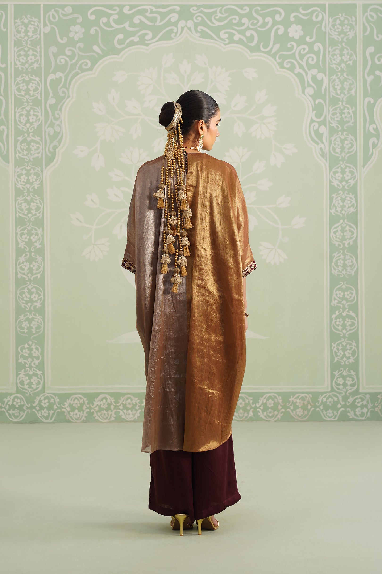 Gunjan Cotton Tissue Embroidered Matching Set - Neetika Chopra