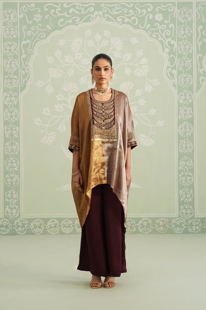 Gunjan Cotton Tissue Embroidered Matching Set - Neetika Chopra