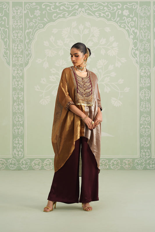 Gunjan Cotton Tissue Embroidered Matching Set - Neetika Chopra