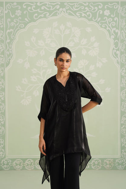 Kajal Shimmer Organza Hand Embroidered Matching Set - Neetika Chopra