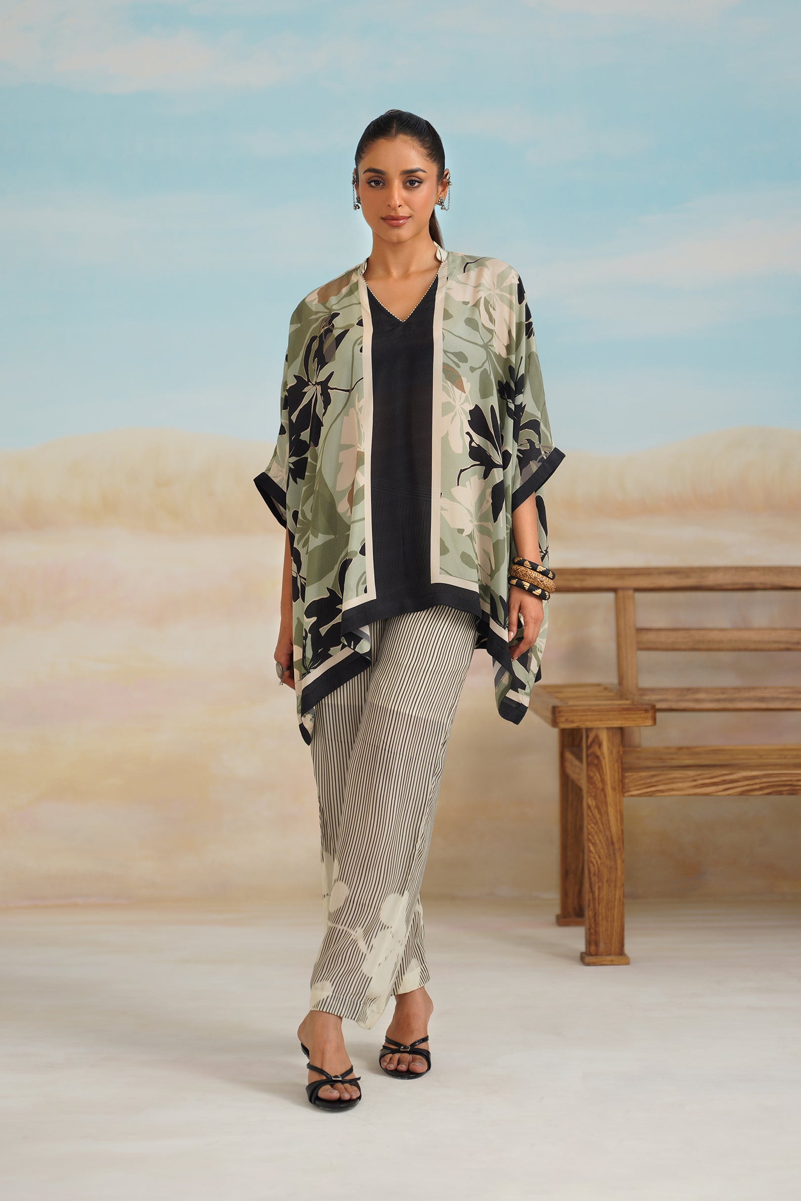 Garden Crepe Printed Matching Set - Neetika Chopra
