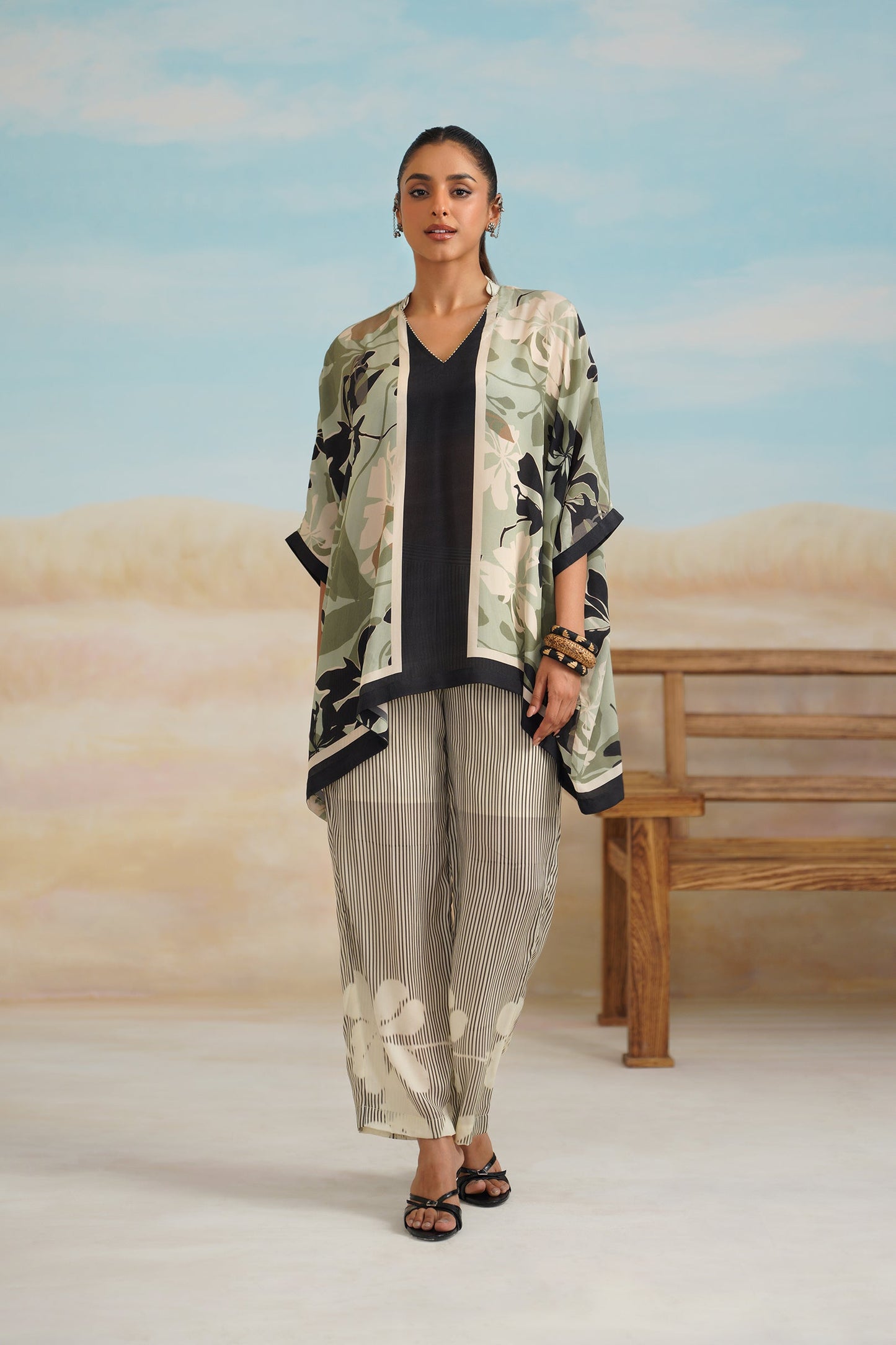 Garden Crepe Printed Matching Set - Neetika Chopra