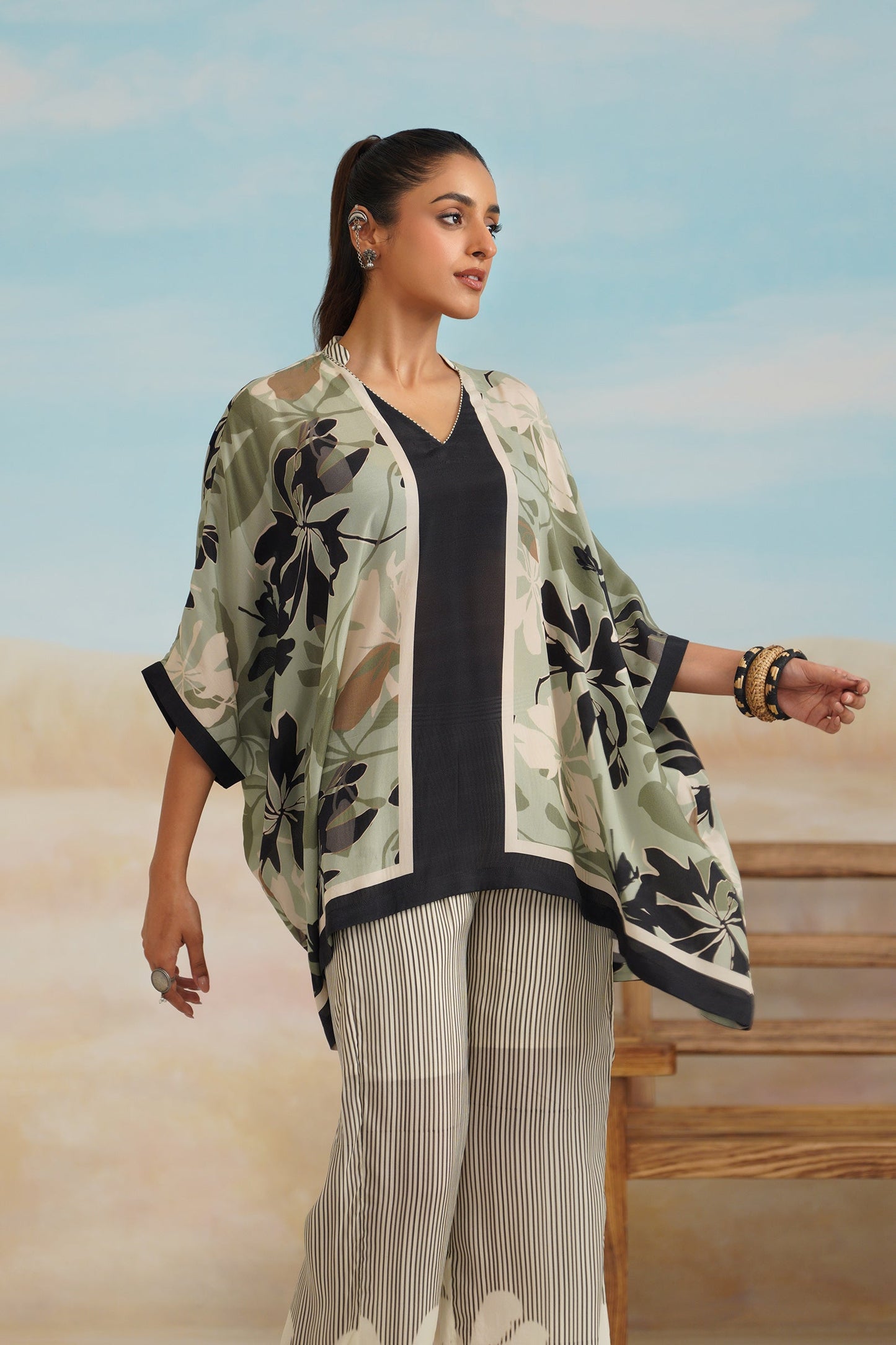 Garden Crepe Printed Top - Neetika Chopra