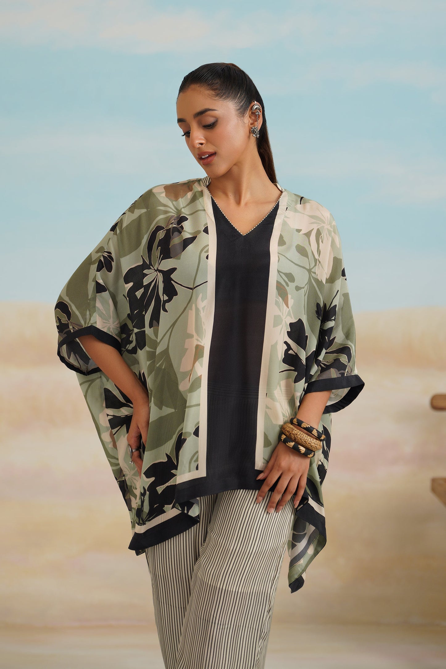 Garden Crepe Printed Matching Set - Neetika Chopra