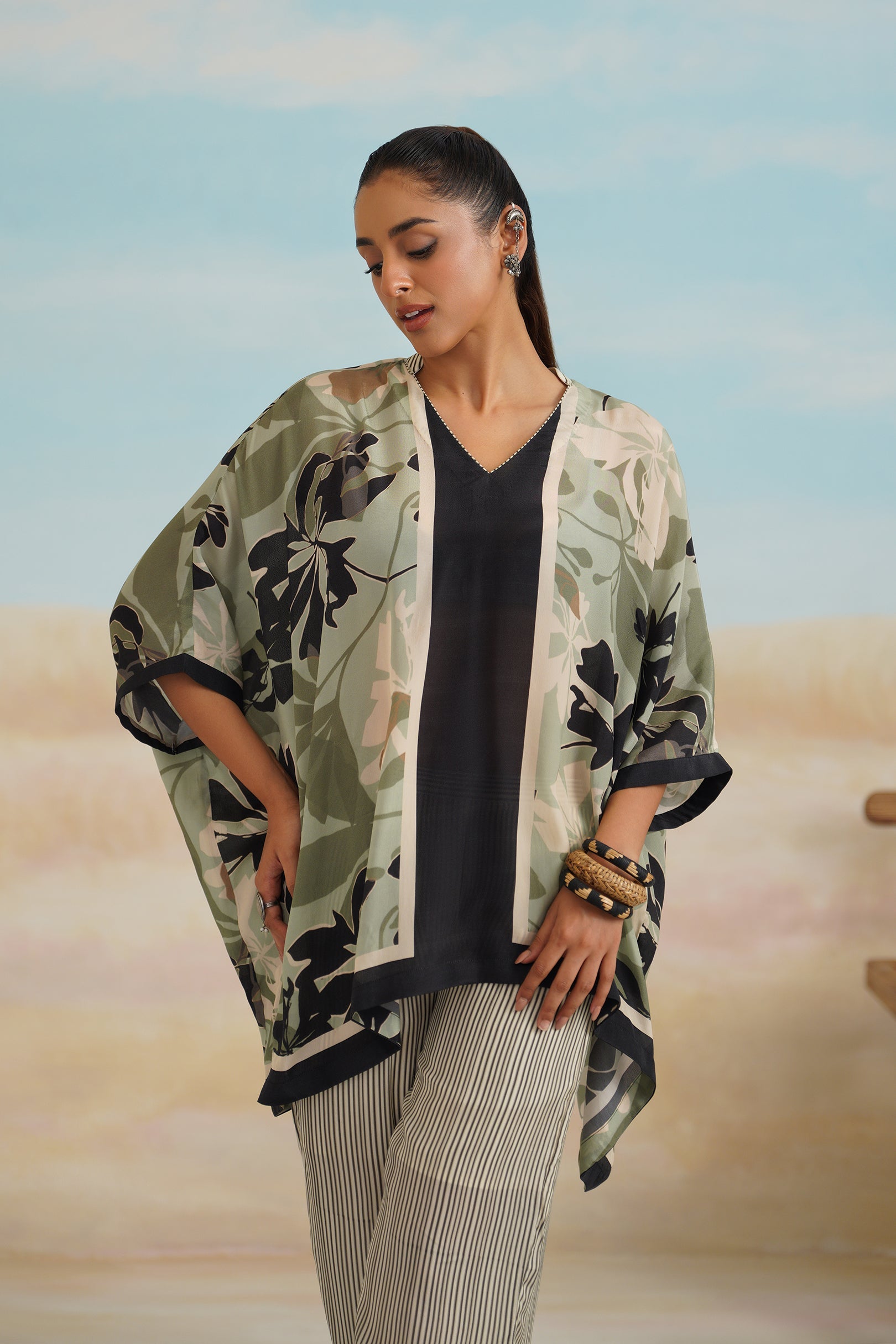 Garden Crepe Printed Matching Set - Neetika Chopra