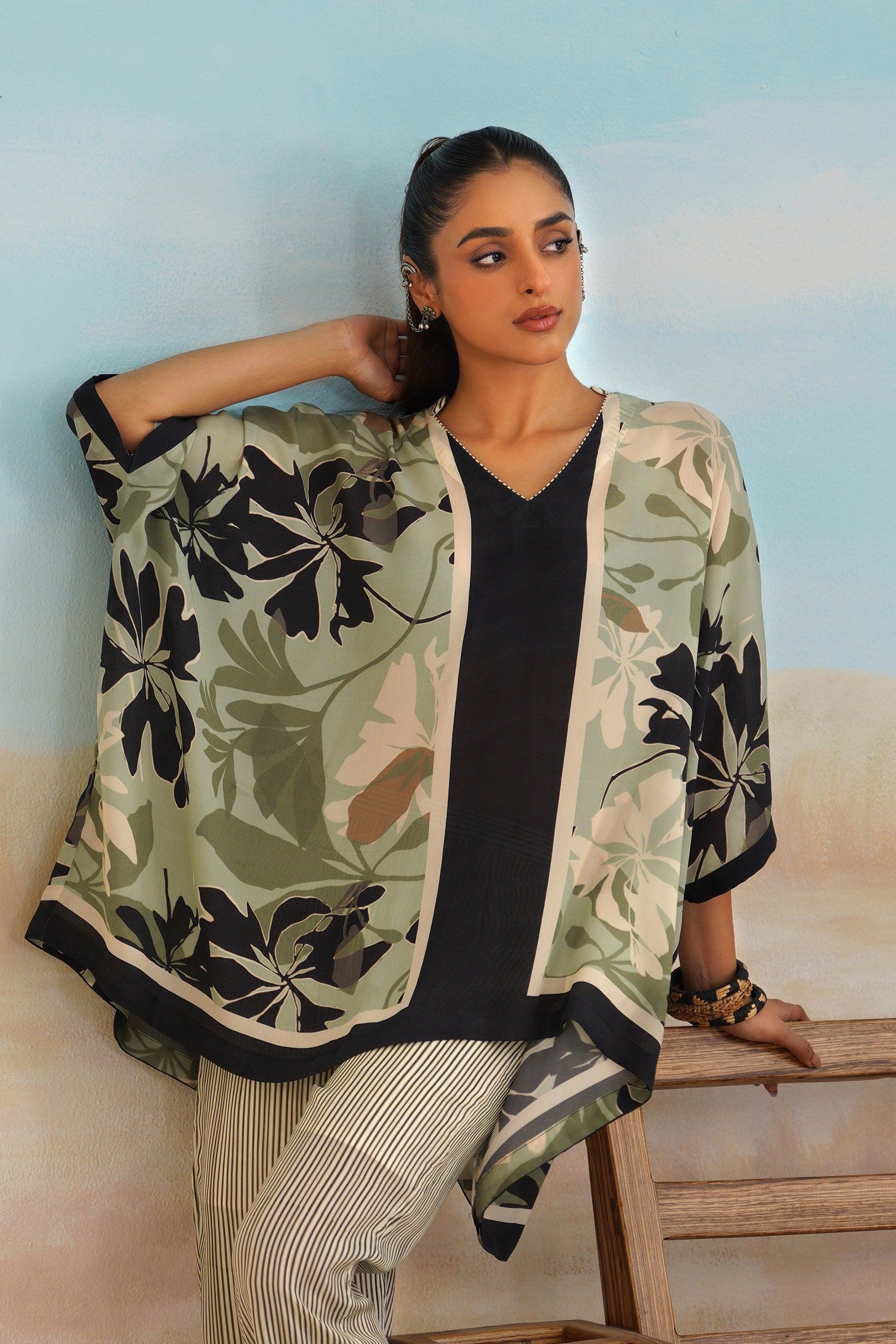 Garden Crepe Printed Top - Neetika Chopra