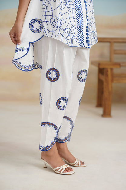 Latika Poplin Cotton Embroidered Matching Set - Neetika Chopra