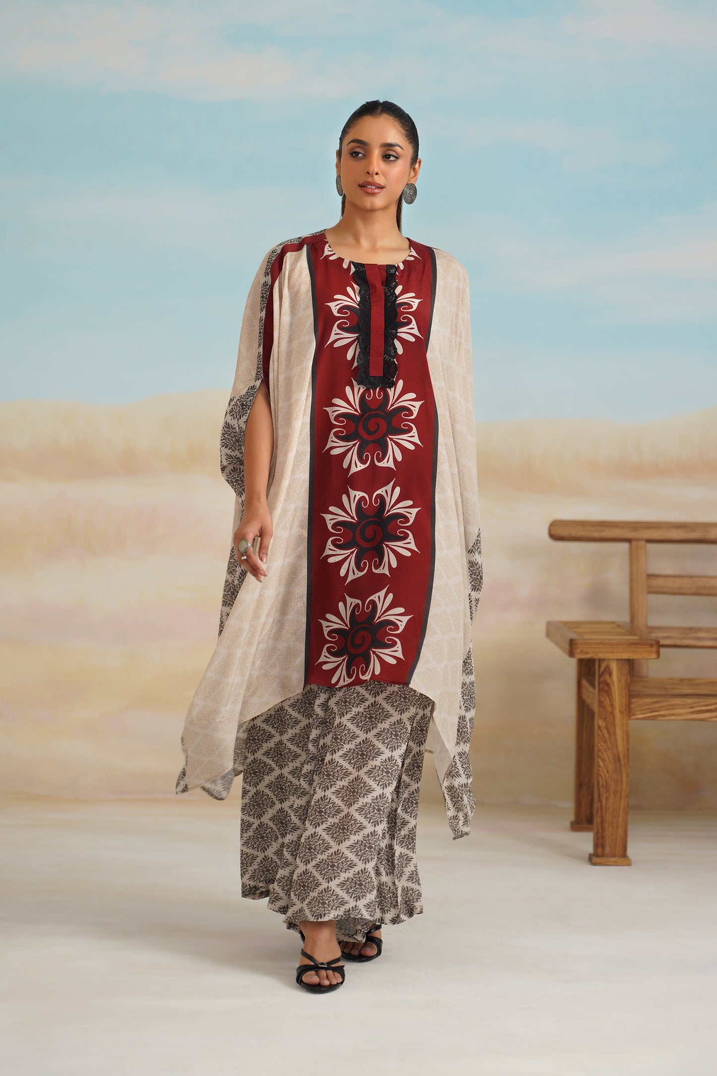 Zoe Crepe Printed Matching Set - Neetika Chopra