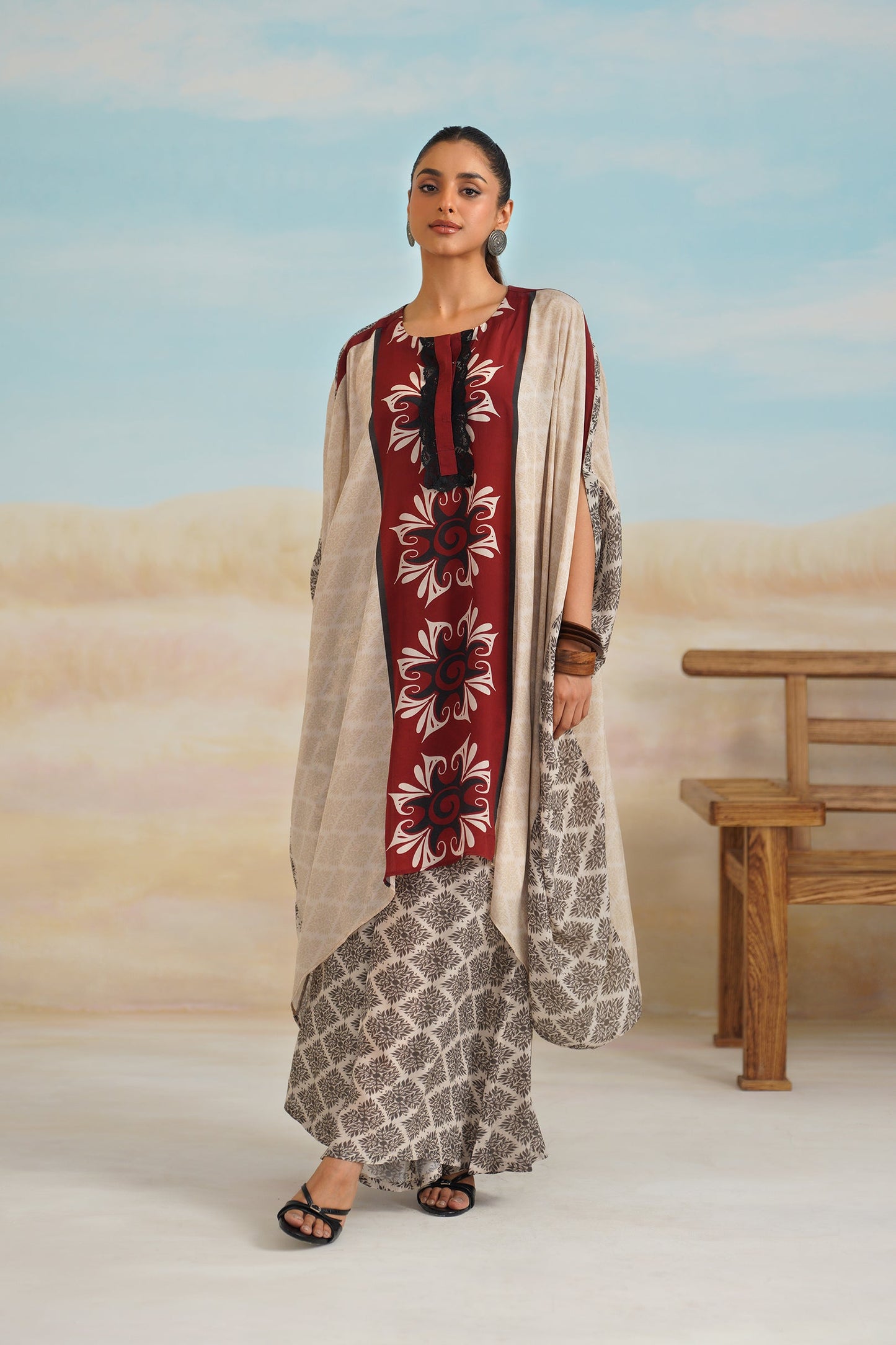 Zoe Crepe Printed Matching Set - Neetika Chopra