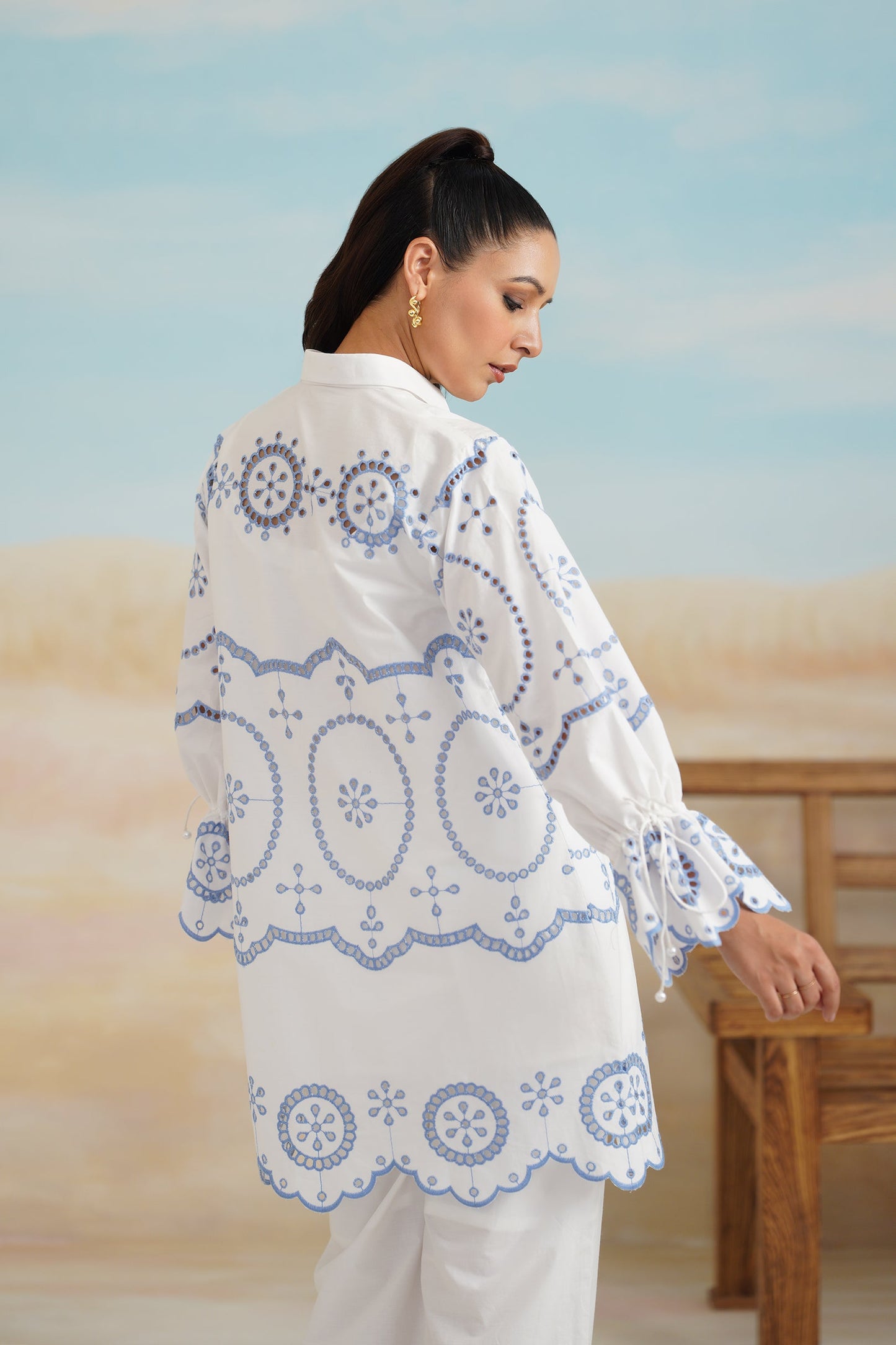 Shreya Poplin Cotton Embroidered Matching Set - Neetika Chopra