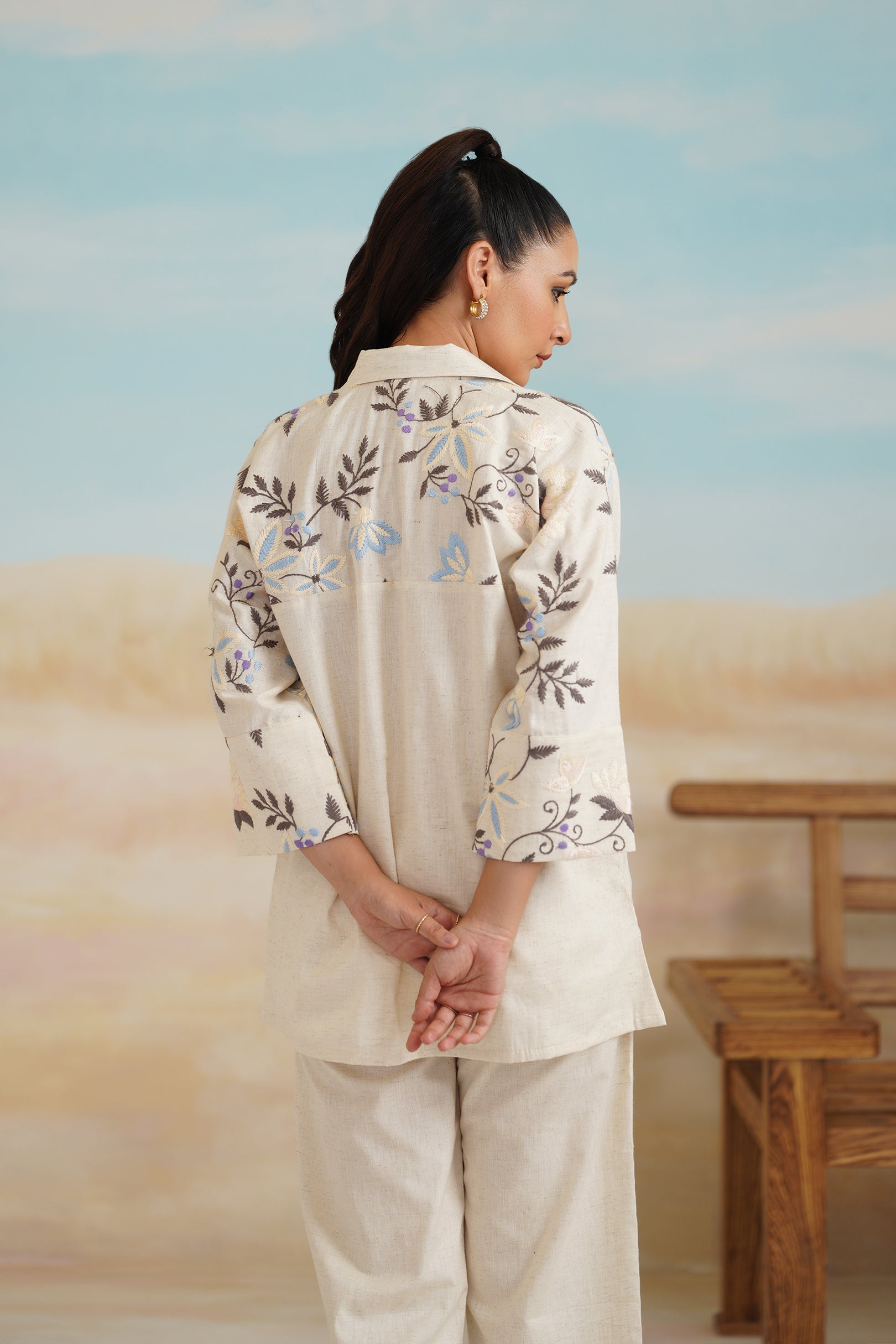 Naina Natural Cotton Embroidered Matching Set - Neetika Chopra
