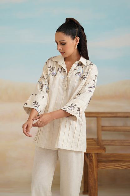 Naina Natural Cotton Embroidered Matching Set - Neetika Chopra