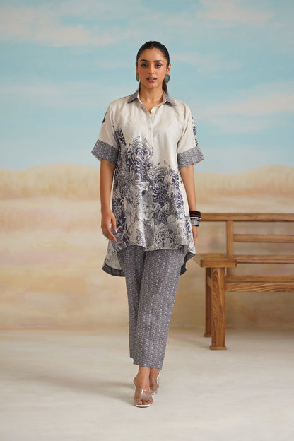 Helen Pure Linen Printed Matching Set - Neetika Chopra