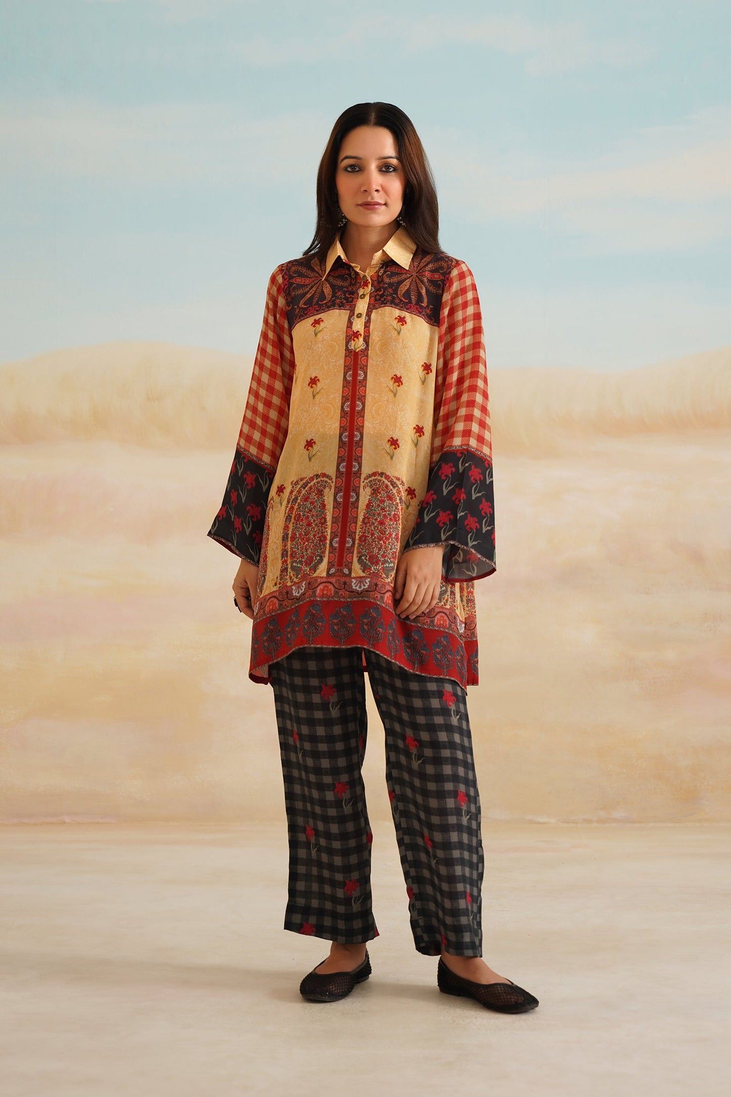 Yana Printed Crepe Matching Set - Neetika Chopra