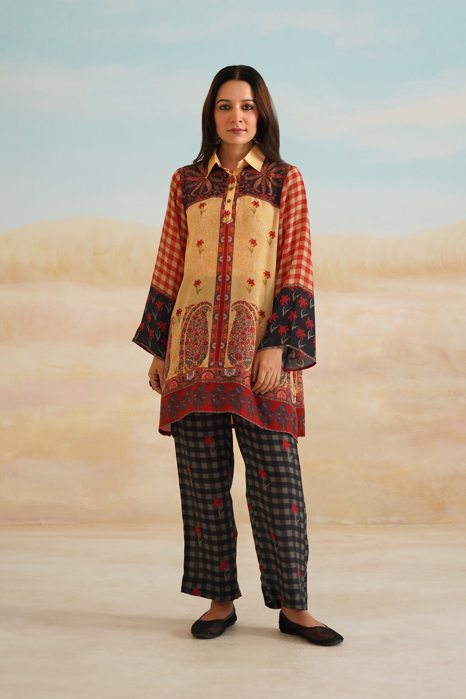 Yana Printed Crepe Matching Set - Neetika Chopra