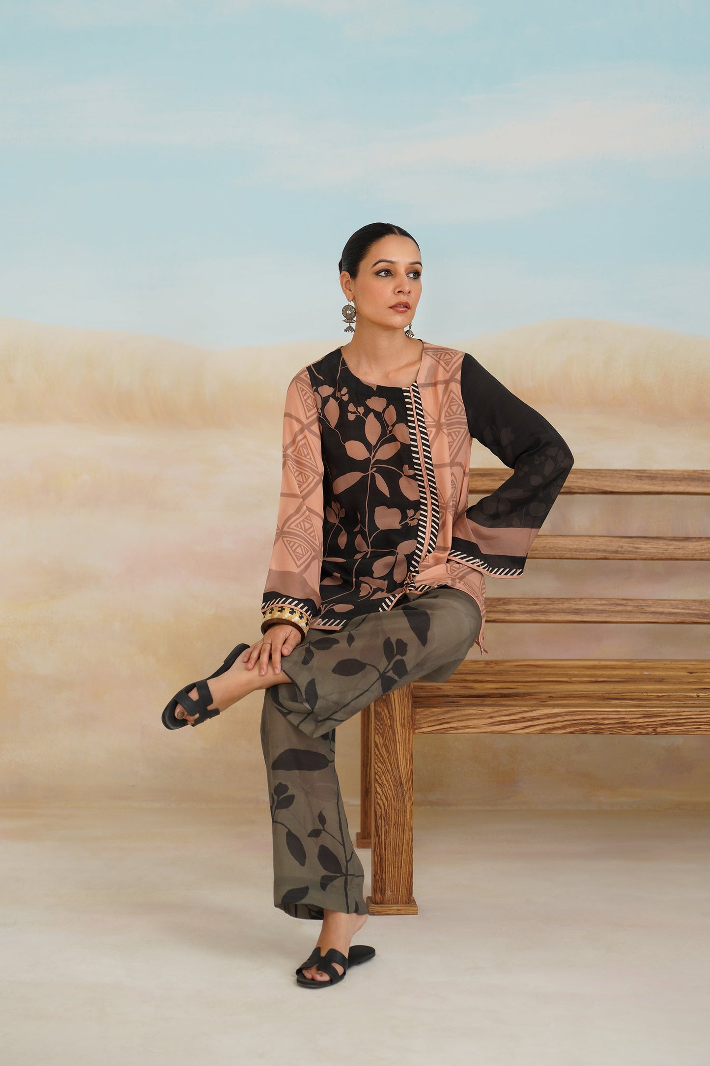 Antara Printed Crepe Matching Set - Neetika Chopra