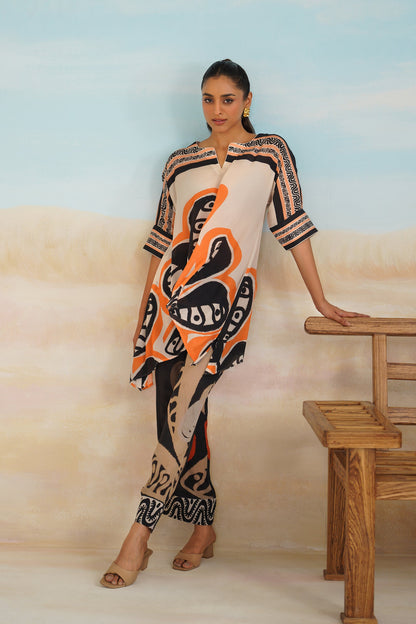 Breezy Printed Crepe Matching Set - Neetika Chopra