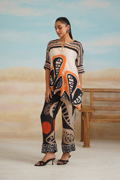 Breezy Printed Crepe Matching Set - Neetika Chopra