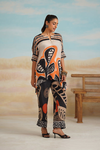 Breezy Printed Crepe Matching Set - Neetika Chopra