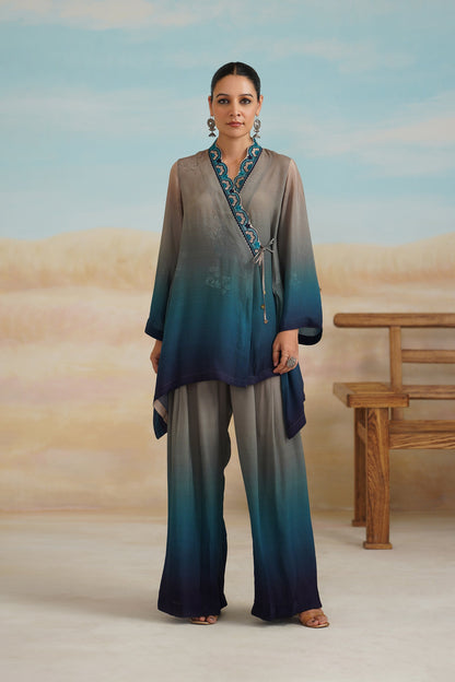 Darpan Printed Crepe Embroidred Matching Set - Neetika Chopra