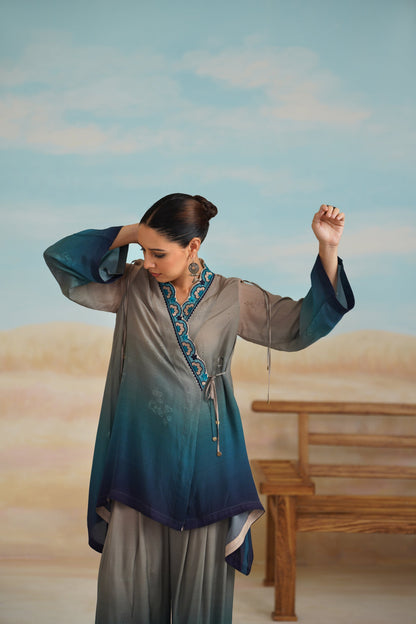 Darpan Printed Crepe Embroidred Matching Set - Neetika Chopra