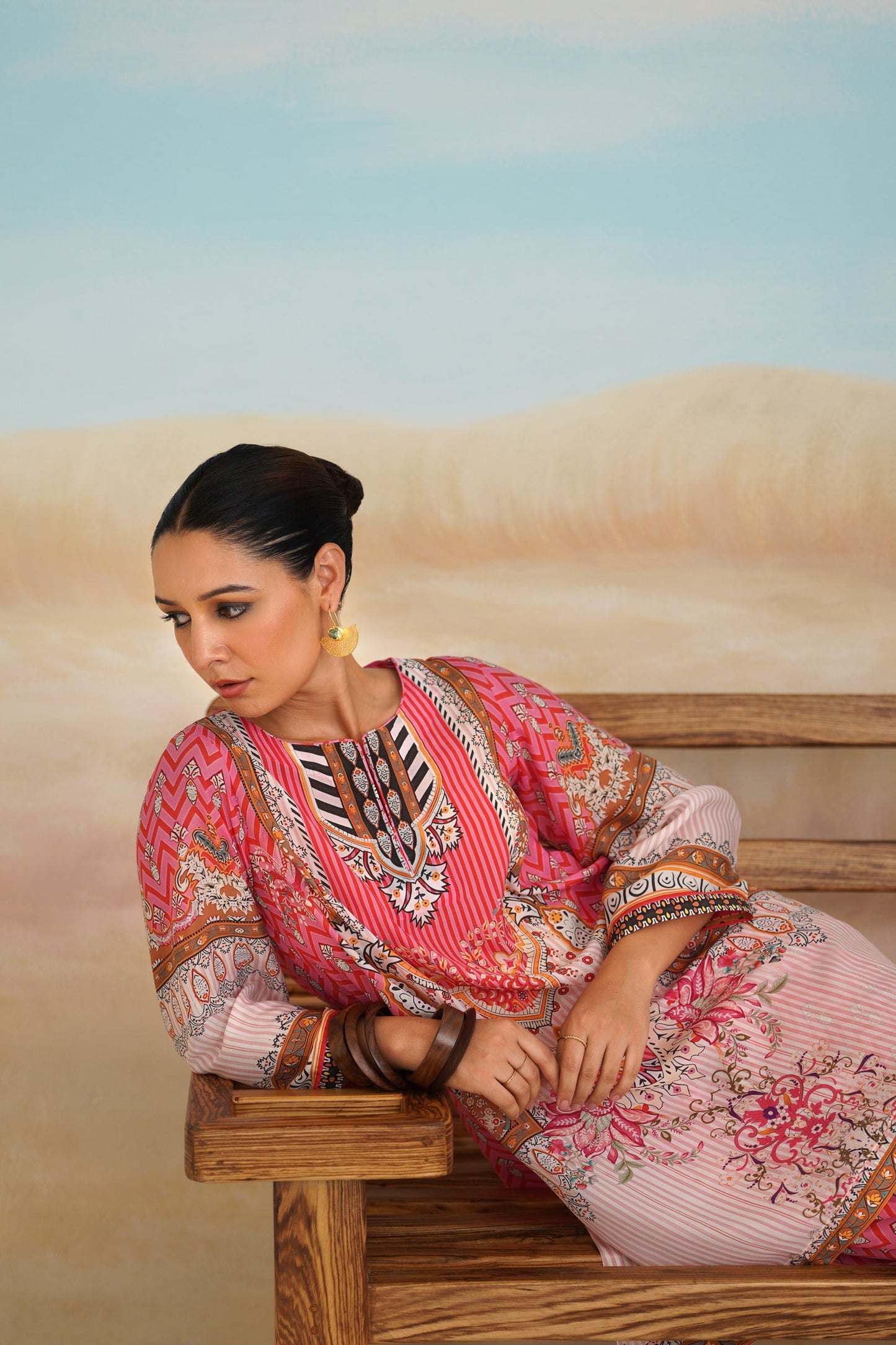 Kanan Printed Crepe Matching Set - Neetika Chopra